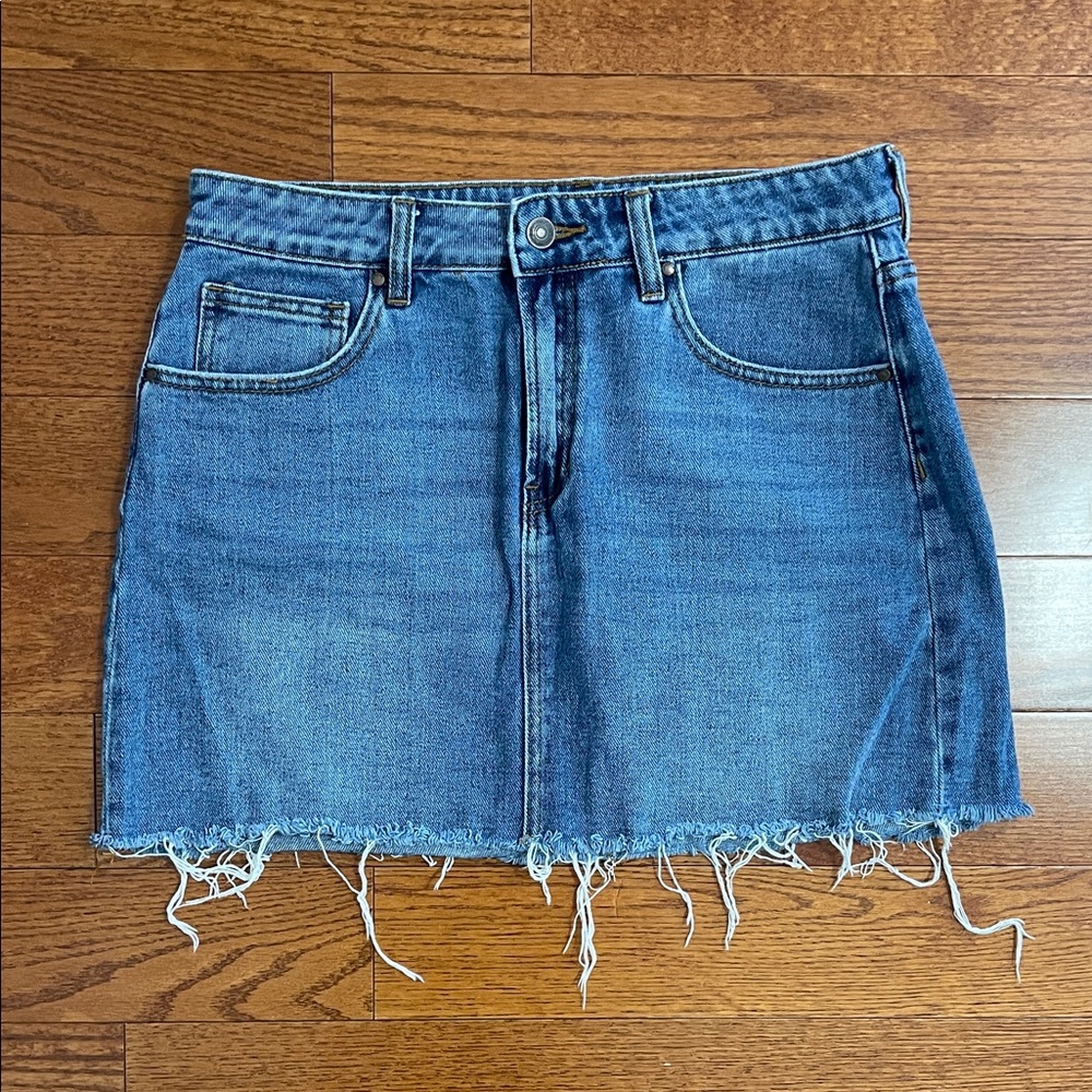 Distressed Pac Sun Jean Skirt